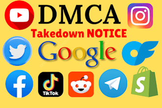 send dmca takedown notice to remove google,onlyfans,reddit,insta,fb under dmca