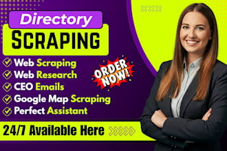 do cheap data entry work, scrap data from business directories as a smart va
