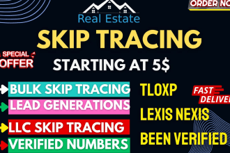 do real estate skip tracing and llc skiptracing