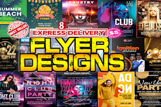 flyer, poster, instagram post and facebook add design