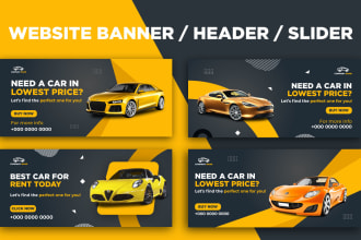 design stunning website banner, slider, header, web banners