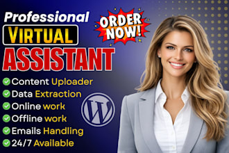 be your cheap virtual assistant as a content uploader, online work, offline work