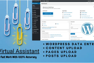 be your cheap virtual assistant as a content uploader, online work, offline work
