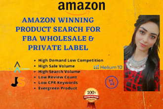search winning product for fba wholesale and private label
