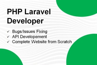 fix bugs or develop web application using PHP laravel