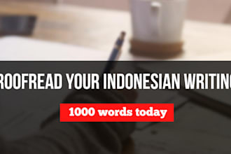 proof read your indonesian writings, correct the translation