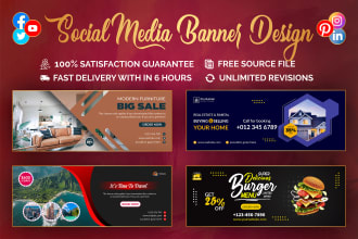 design creative social media banners or ads