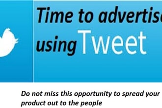 share your advert or link on twitter
