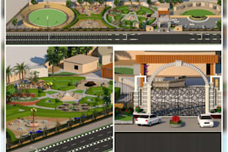 design your parks ,garden, backyard, frontyard, in 2d and 3d