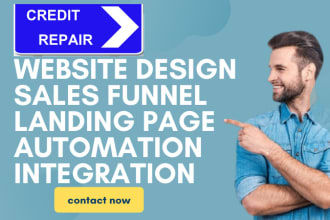create credit repair landing page credit repair website and sales funnel