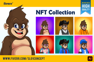 draw characters for nft art collection