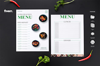 do creative restaurant menu design
