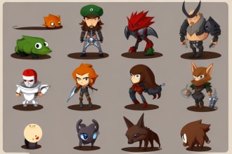 create 2d game icons weapons objects and props