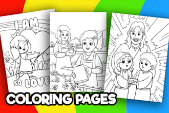 draw coloring pages for kids and children