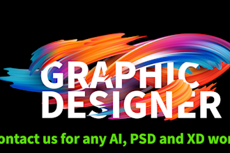do any graphic design work in adobe illustrator, photoshop, xd