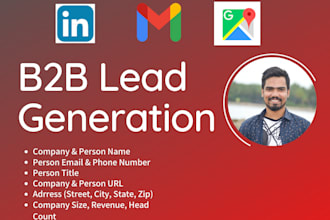 do b2b lead generation, web research and email list building
