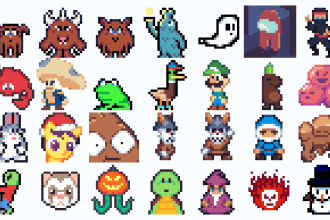 draw pixel art characters
