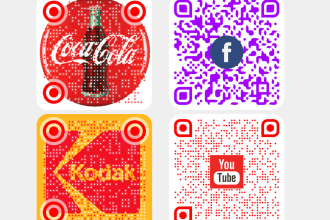 create a professional custom qr code design with your logo, image