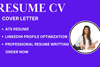 write CV, resume and update a winning ats executive CV cover letter  linkedin