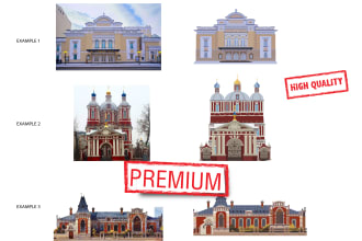 create vector architecture art build place building