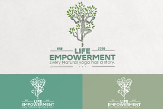 do minimalist natural wellness health care business logo