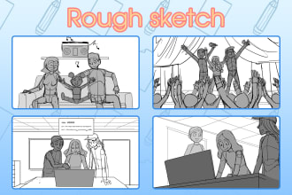 draw your storyboard for shortfilms, book, tvc