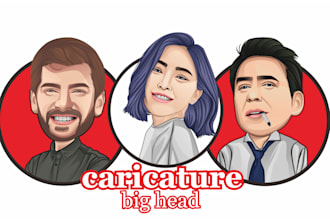 make a big head cartoon caricature from your photo