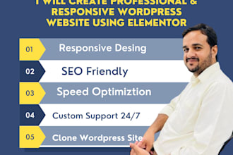 design wordpress website using elementor pro
