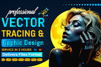 professionally any graphic design, vector trace, logo or image within 3 hours