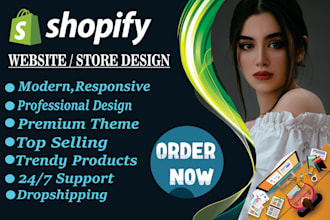 design profitable shopify website and shopify store