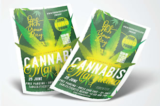 create a cannabis or cbd flyer design
