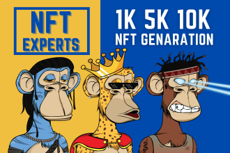 draw  unique nft characters, nft art and nft collections of upto 10k for opensea