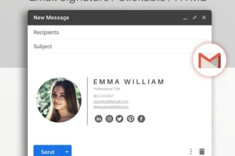 create professional clickable email signature for gmail, etc