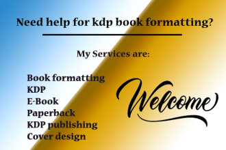 do book formatting for KDP and layout through indesign