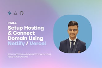 setup vercel or netlify hosting and domain