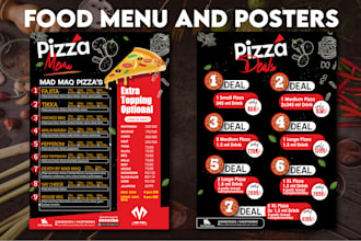 design food menu, restaurant menu flyer, banner poster