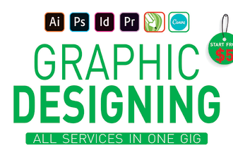 do adobe illustrator, photoshop editing, vector trace, indesign, graphic design