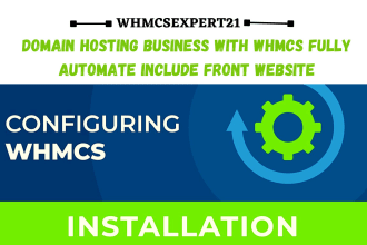 do complete web hosting setup with whmcs, domain registrar