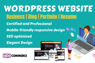 develop amazing business, blog, portfolio, resume website