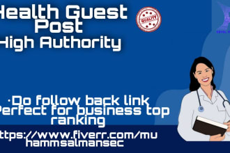 do health guest posts on a high authority health blog