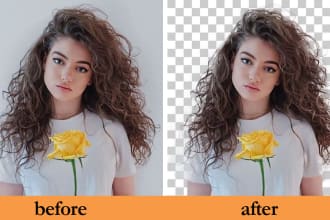 remove background professionally  with white and transparent