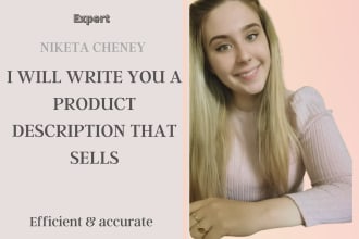 write you an appealing amazon or ebay product description and listing