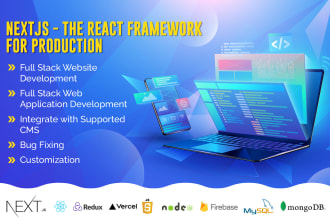develop a full stack website with nextjs, reactjs