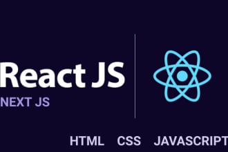 do react,nextjs, javascript HTML CSS code for frontend