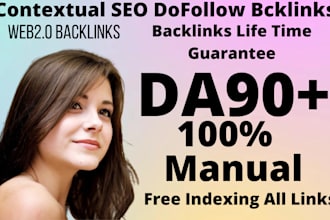 da90 plus whitehat manual dofollow backlinks