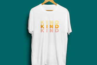 make simple minimalist typography t shirt design