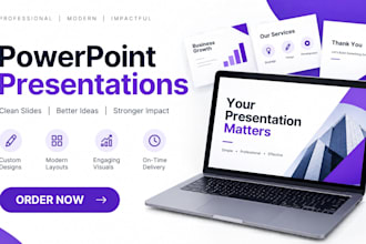 do modern powerpoint presentation design in 24 hours