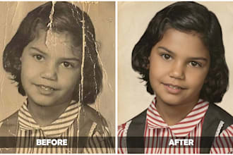 professionally restore, repair and enhance old photos