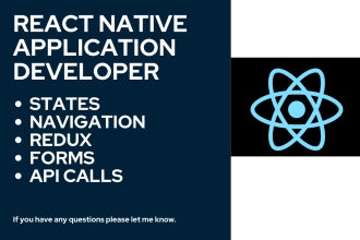be react native developer for mobile application