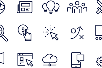 design custom vector line icons for app and website